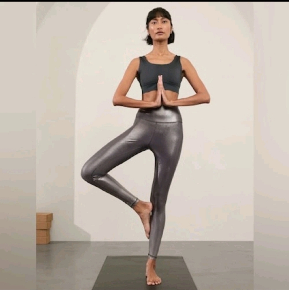 ATHLETA ELATION METALLIC ULTRA HIGH RISE SHINE LEGGING OMBRE WOMENS SZ 2X